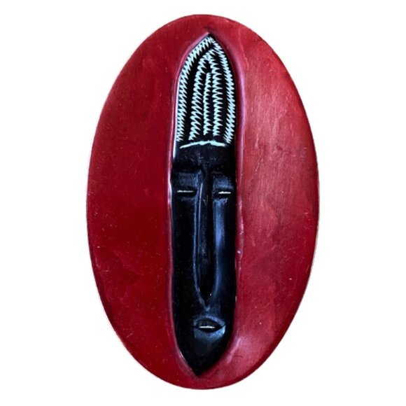 African trinket dishes, set of three earthly strong colours - Picture 3 of 11